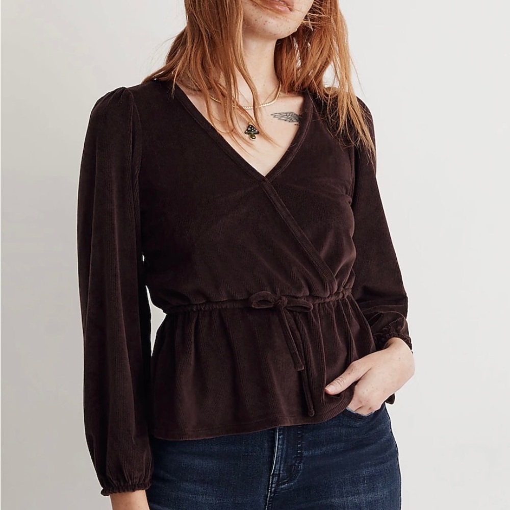 BNWT Madewell purple corduroy top
